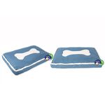 Linen Pet Cushion Medium Blue