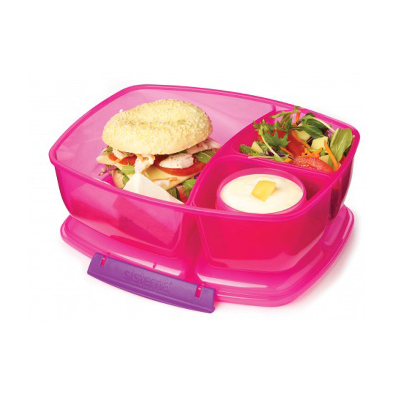 Sistema Triple Split Lunch Box with Yogurt Pot Home Store + More