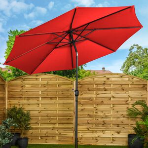 3M CRANK & TILT Sun Parasol - Red