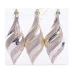 3 Pack Gold Swirl Christmas Tree Decoration