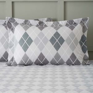Nicole Day Argyle Brushed Cotton Oxford Pillowcase