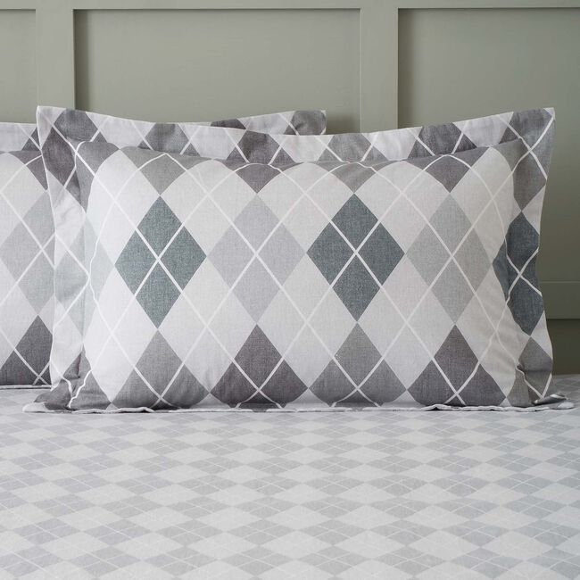 Nicole Day Argyle Brushed Cotton Oxford Pillowcase