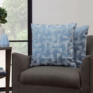 GRAPHIC GEO BLUE 2PK Cushion Covers 45x45