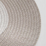 Ombre Round Woven Placemat Grey