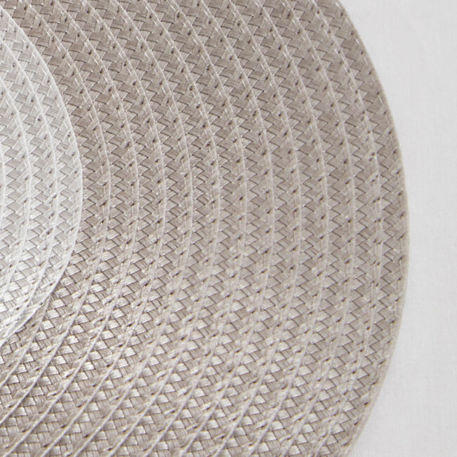 Ombre Round Woven Placemat Grey