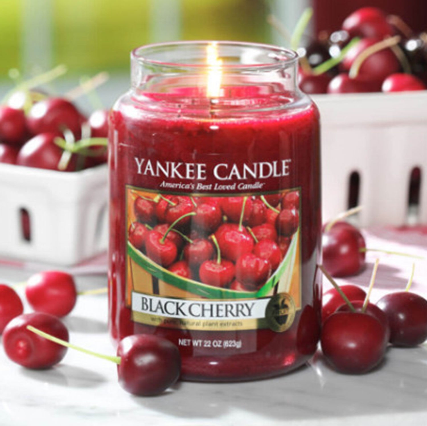 Yankee Candle Black Cherry Large Jar Home Store + More
