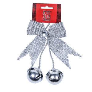 Silver Bow with Bells