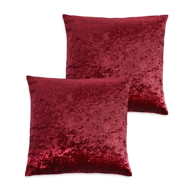 Velvet Crush Cushion Cover 2 Pack 45x45cm - Red