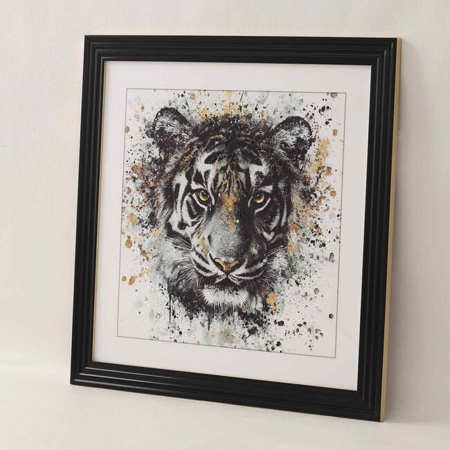 Tiger Jewelled Framed Art 60cm x 60cm