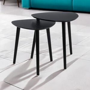 Set of 2 Black Side Tables