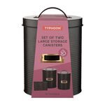 Typhoon Otto Set Of 2 Storage Canister Set - Black