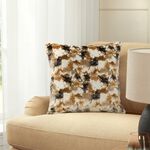 CLOUDS GREY/NATURAL CUT VELVET 45x45 Cushion