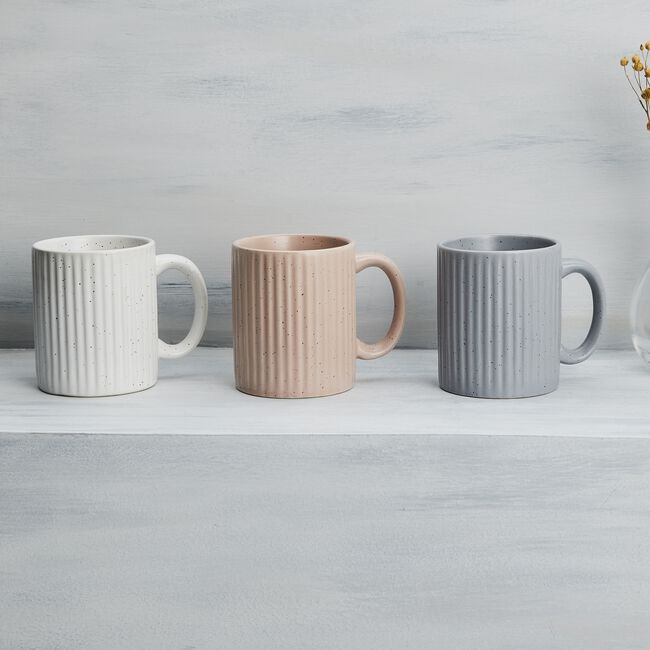 Mad About Mugs Ribbed Speckled Mug 340ml