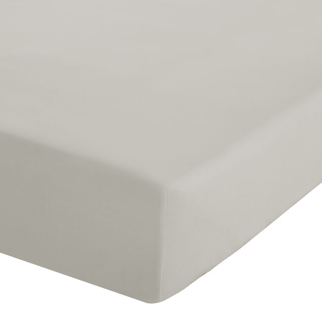 DOUBLE FITTED SHEET Luxury Percale Cream
