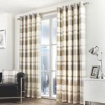 FUSION BALMORAL CHECK NATURAL  66X54 Curtain 