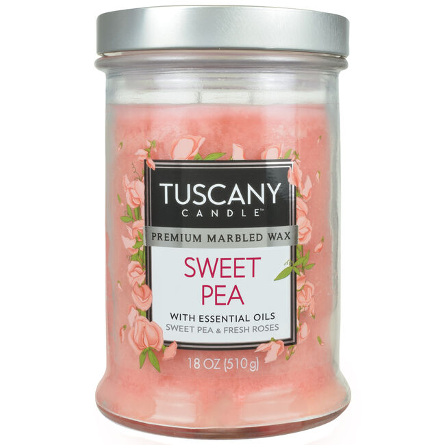 Tuscany Double Wick Candle Sweet Pea 18oz
