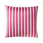 Indoor Outdoor Floral Stripe White Cushion 