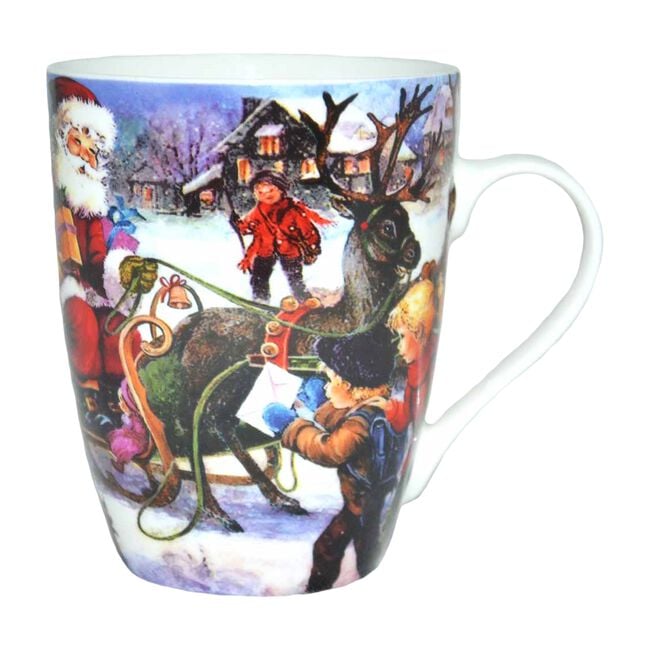 Love Christmas Santa Comes to the Village Mug