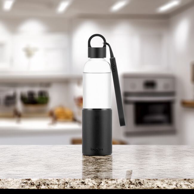 BODUM MELIOR BLACK 0.5L Glass Water Bottle