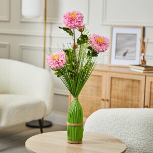 Floral Symphony Pink & Yellow Dahlia Faux Bouquet