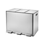 45L Nordhaus Triple Recycling Bin Stainless Steel