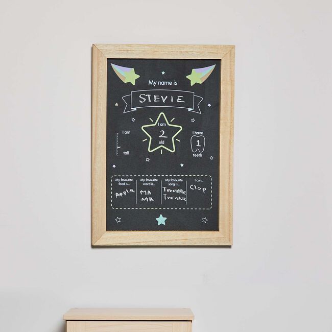 First Steps Baby Milestone Chalk Board