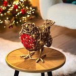 Wicker Robin with Warm White LEDs