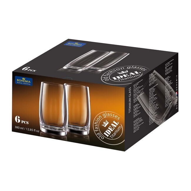 Bohemia Ideal 380ml Hi-Ball Glasses - 6 Pack