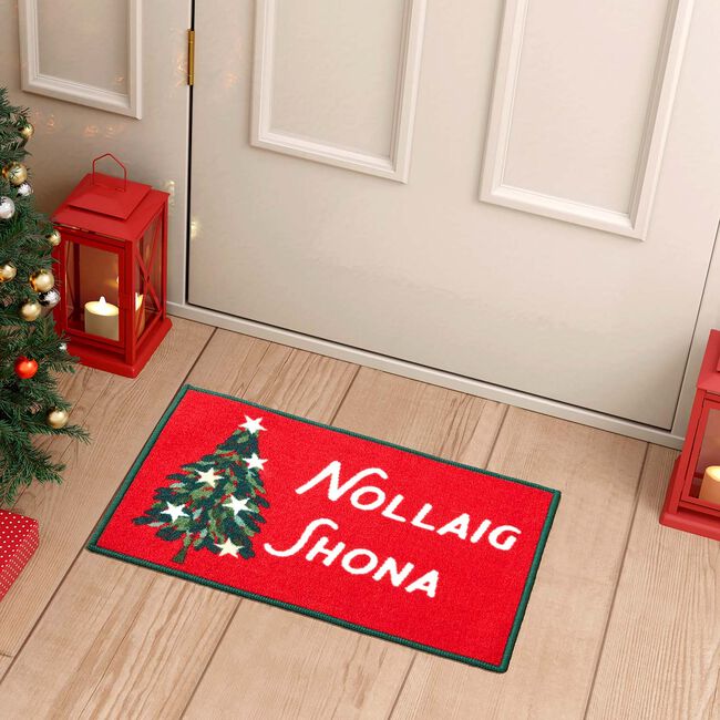 Nollaig Shona Tree Doormat 40cm x 60cm