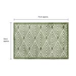 JVL Geo Green Mega Door Mat 50cm x 75cm