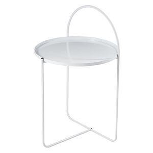 White Metal Side Table