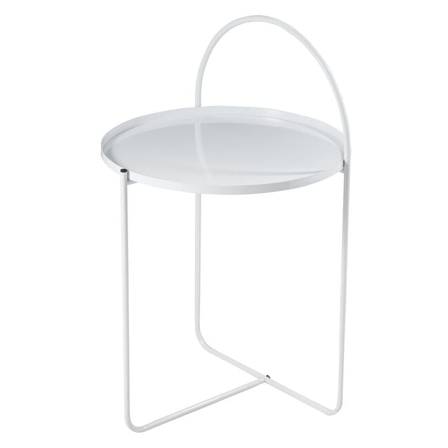 White Metal Side Table