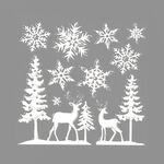 Christmas Snow Scene Foil Stickers