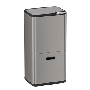NORDHAUS 60L DOUBLE STACKED PLATINUM Grey Recycling Bin