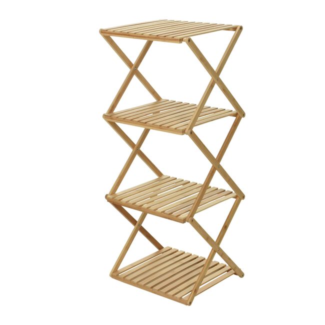 Storage Solutions 4 Layer Bamboo Shelf