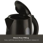 HAMILTON BEACH ESSENTIALS 1.7L BLACK Rapid Boil Kettle