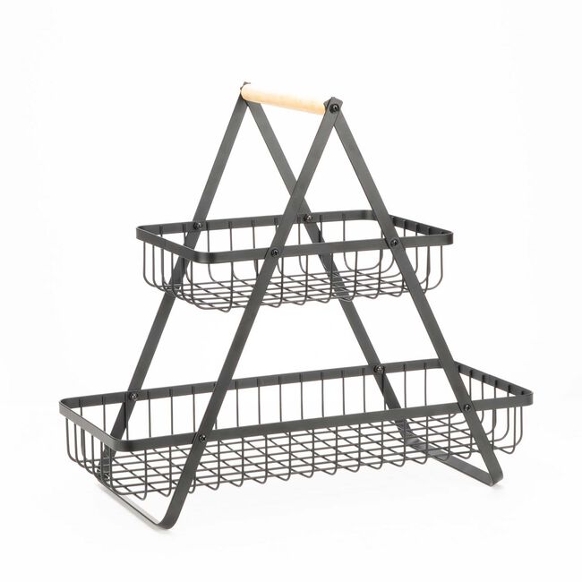 Storage Master Black 2 Tier Basket