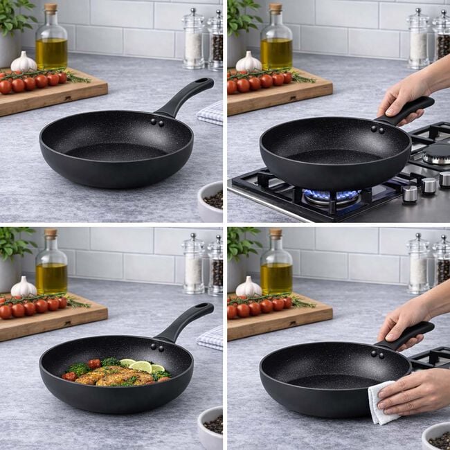 Salter Megastone Onyx Stirfry Wok Pan 28cm