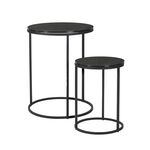 Black Side Table Set of 2