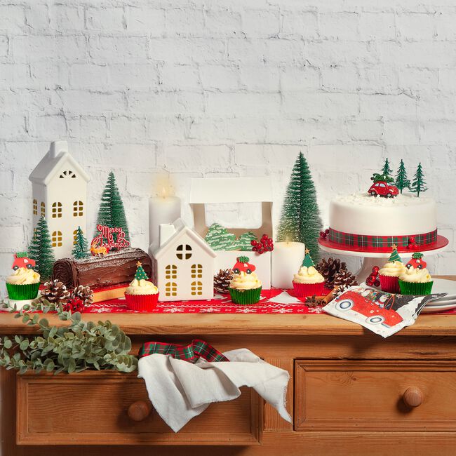 Nostalgic Merry Christmas Cake Topper