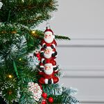 Stacked Santas Tree Decoration