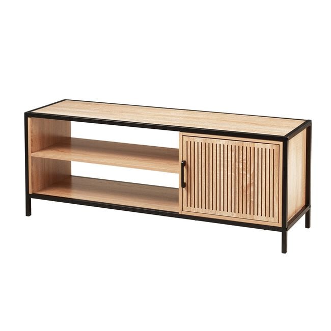 TV Cabinet with Black Metal Frame