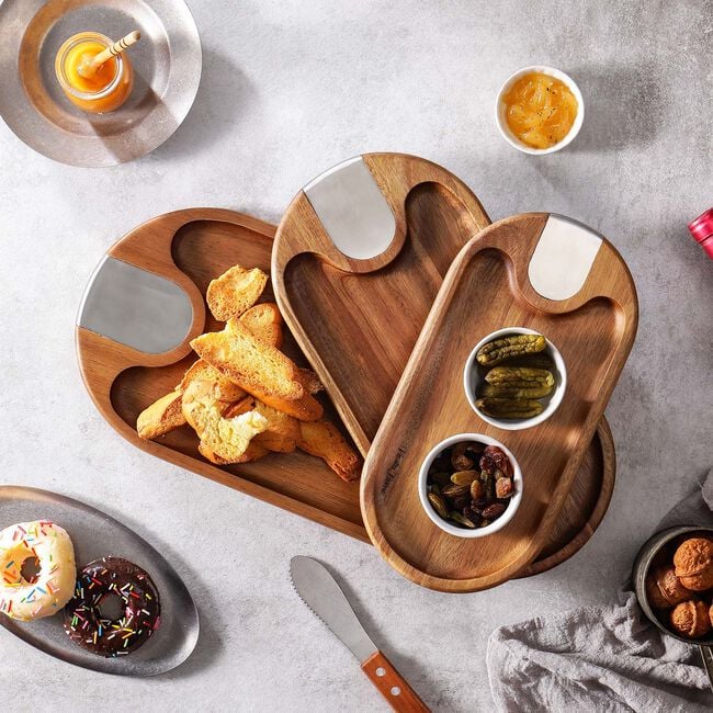 FIESTA HOME ACACIA Small Snack & Dip Tray