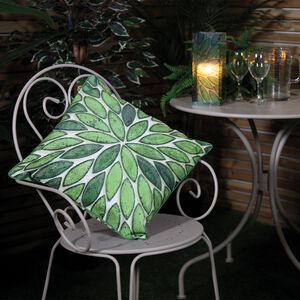 Outdoor Cushion Green Leaf 45cm x 45cm