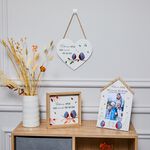 Robin Wooden Plaque Heart