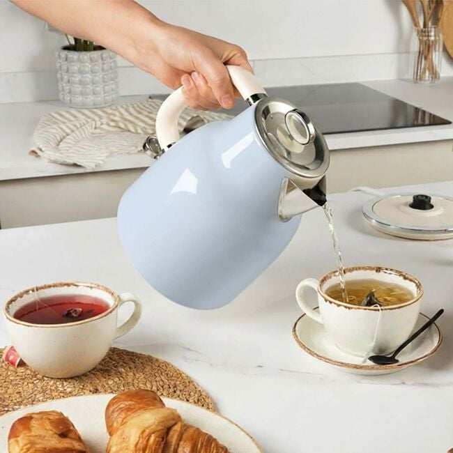SALTER RETRO BLUE 1.7L Rapid Boil Kettle