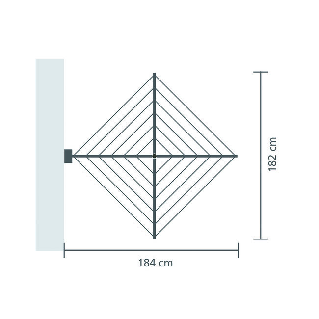 Brabantia Wallfix Wall Mounted Dryer 24m
