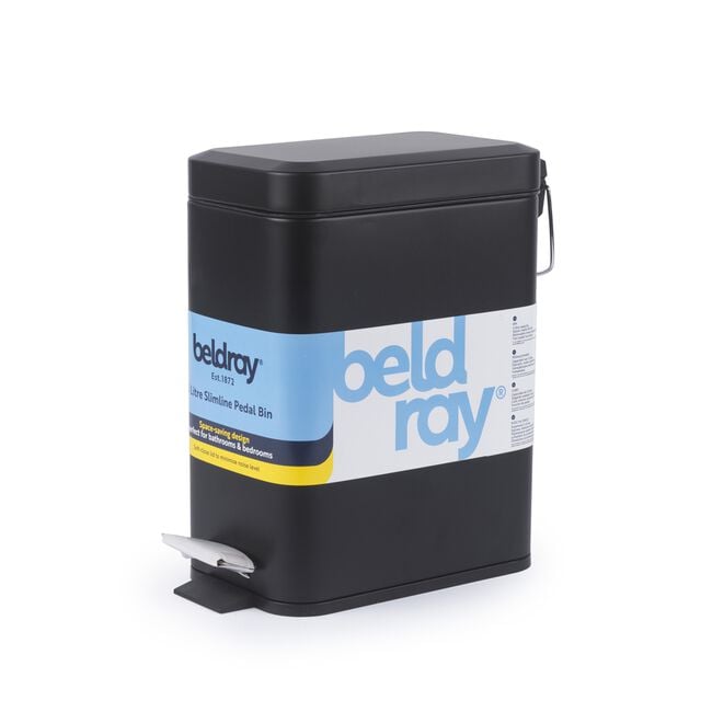 BELDRAY 5 LITRE BLACK SOFT-Close Pedal Bin