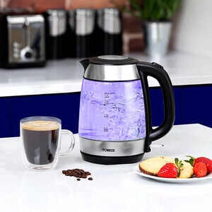 Tower Rapid Boil Glass Kettle 1.7L