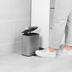 BELDRAY SILVER 5 LITRE SOFT-CLOSE Pedal Compartment Bin